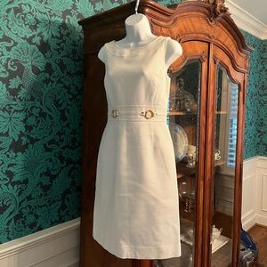 Tahari White Sheath Dress Size 6